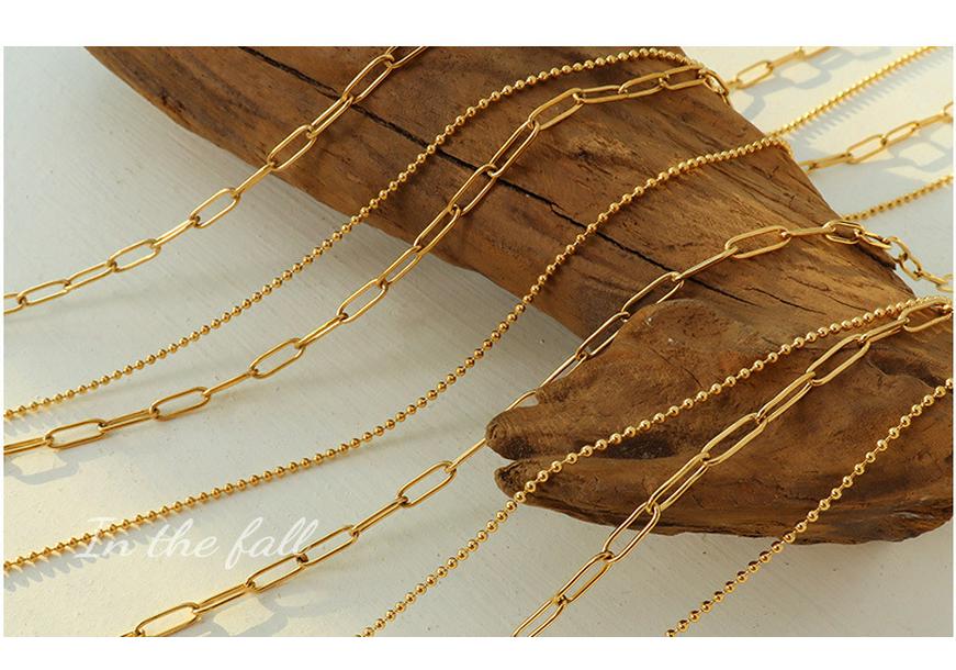 Trendy Double Layer Stackable Necklace for Women, 18K Gold-Plated Titanium Steel, European Style