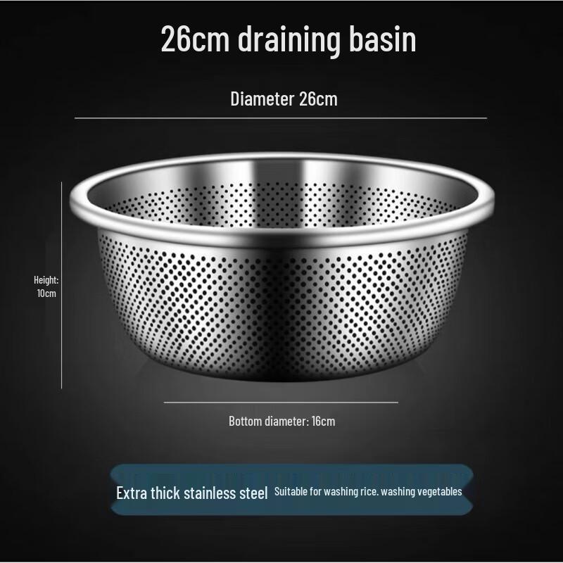 Dedelai 304 Stainless Steel Kitchen Basins & Colanders
