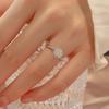 High Quality Six Claw Simulated Diamond Ring Adjustable Open Band Zircon Couple Rings Wedding Engagement Jewelry for Women