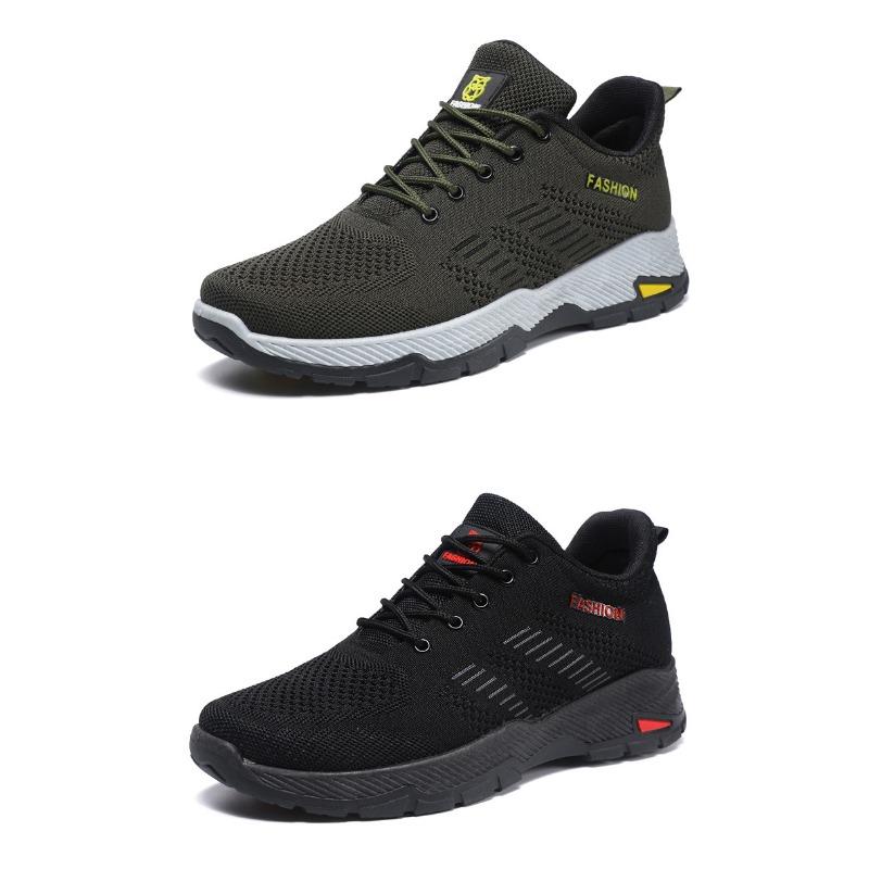 Prodyšná tkaná běžecká obuv, síťovaná obuv, pánská obuv pro volný čas, pánská tenká sportovní obuv