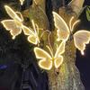 Fixed Model Outdoor Led Lamp Butterfly Shape Lighting  Garden DIY Decoration