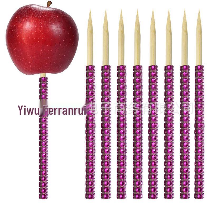 12-Piece Diamond Bamboo Skewers for Christmas Cake & Apple Pie Decoration