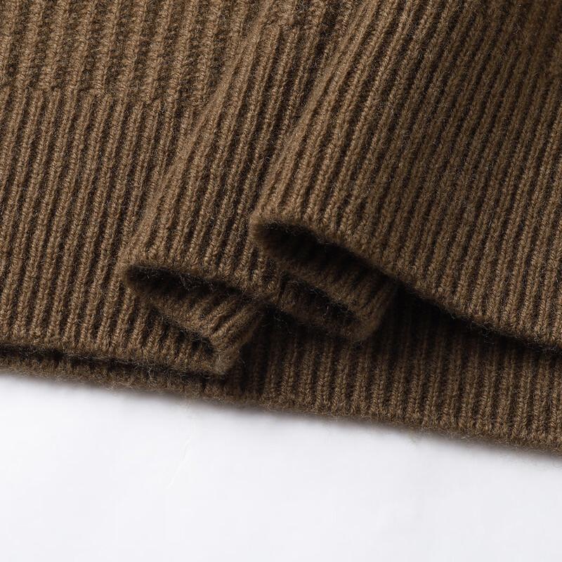 SNOWFLYING Women's 100% Merino Wool Half-Zip Hooded Ribbed Sweater