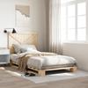 VidaXL Bed Frames and Headboard 100x200 Cm Solid Pine Wood, Bed, Bedroom Furniture, Wooden Bed, Single Bed, 3281569