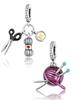 Scissors Yarn Ball Button Mothers Day Gift Copper Plated For Charms Copper Plated Original Bracelet For Jewelry Making