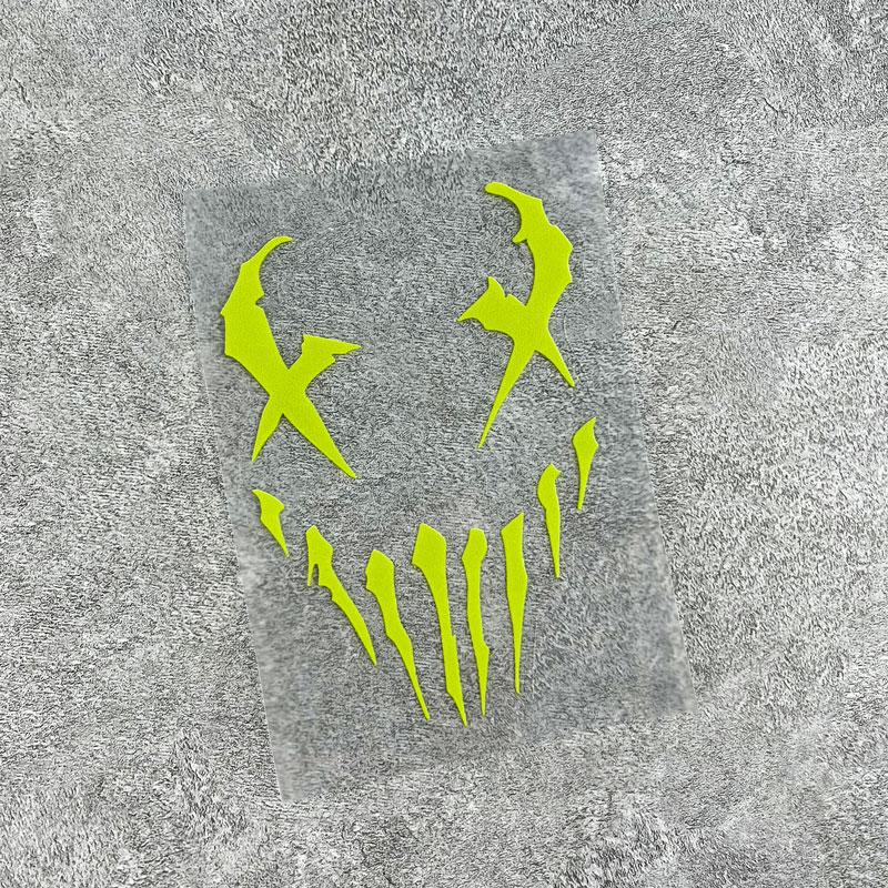 1 Stück Dämonengesicht Autoaufkleber Wasserdicht Auto Karosserie Fenster Stoßstangenabdeckung Kratzer Vinyl Aufkleber Personalisierte Anime Dekoration