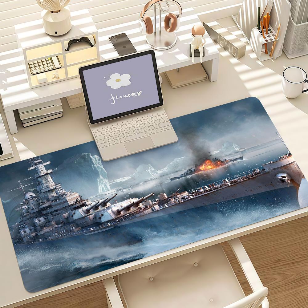Game World Of Wwarships Mouse Pad Anti Slip Rubber Edge Locked Thickened Laptop Gaming Desk Mat