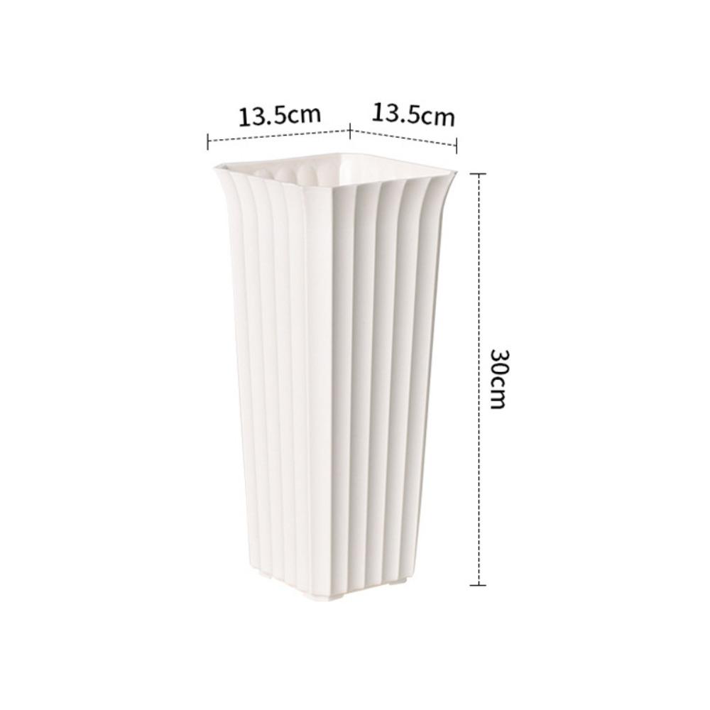 Black White Flower Vase Plastic Nordic Style Decorative Vase Vertical Stripes Design Desktop Decor Ornament Flower Arrangement