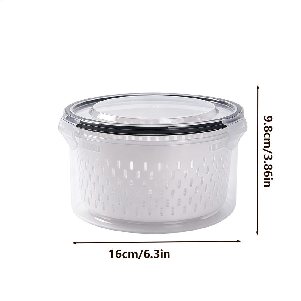 

Fresh Fruit Containers For Fridge Round With Removable Colander Dishwasher Safe Fridge Fruit Saver Containers For Home Kitchen белый