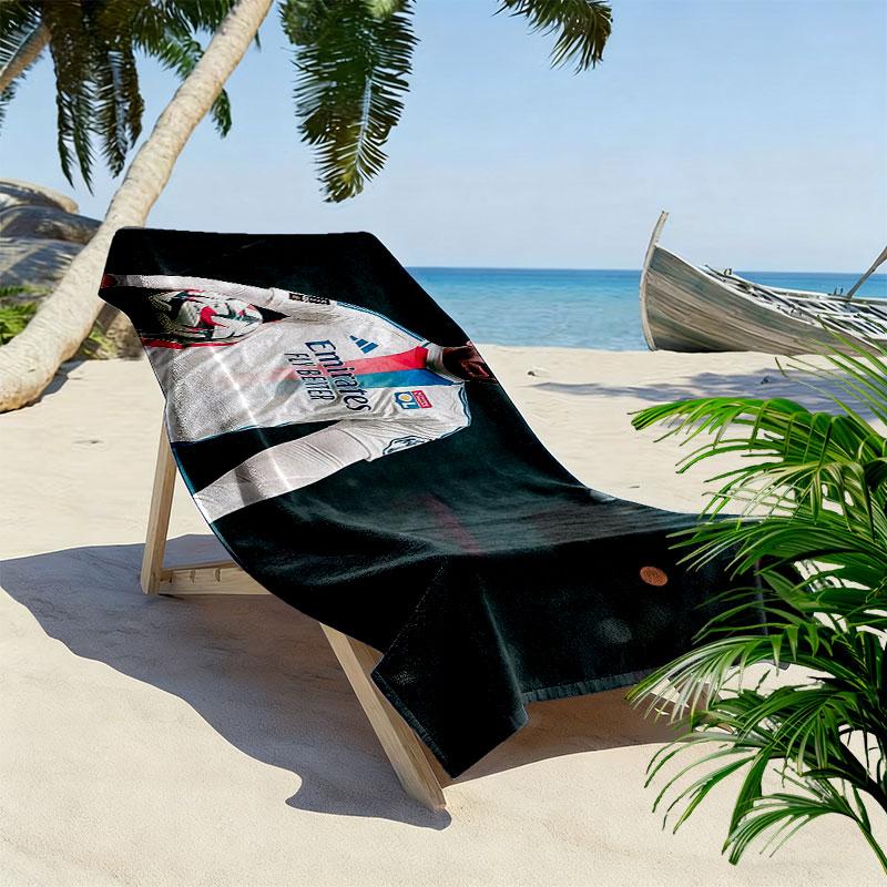 Rayan Cherki Print Beach Towel, Large Soft Quick Dry Towel for Beach Camping Swimming