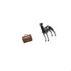 Vintage Wooden Jewelry Box Organizer with Greyhound Dog Statue Resin Animal Figurine Decorative
