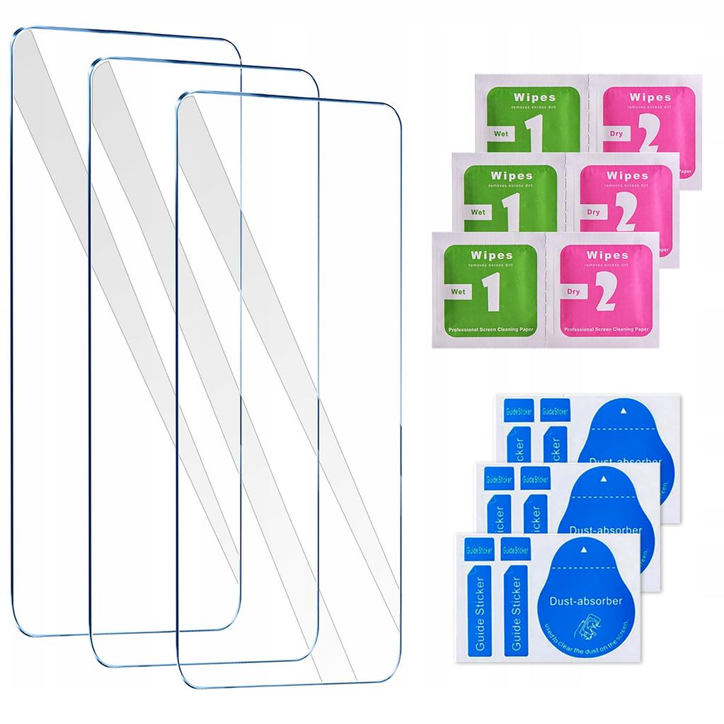 3x TEMPERED GLASS for Realme C67 4G SCREEN GLASS 9H Set of 3