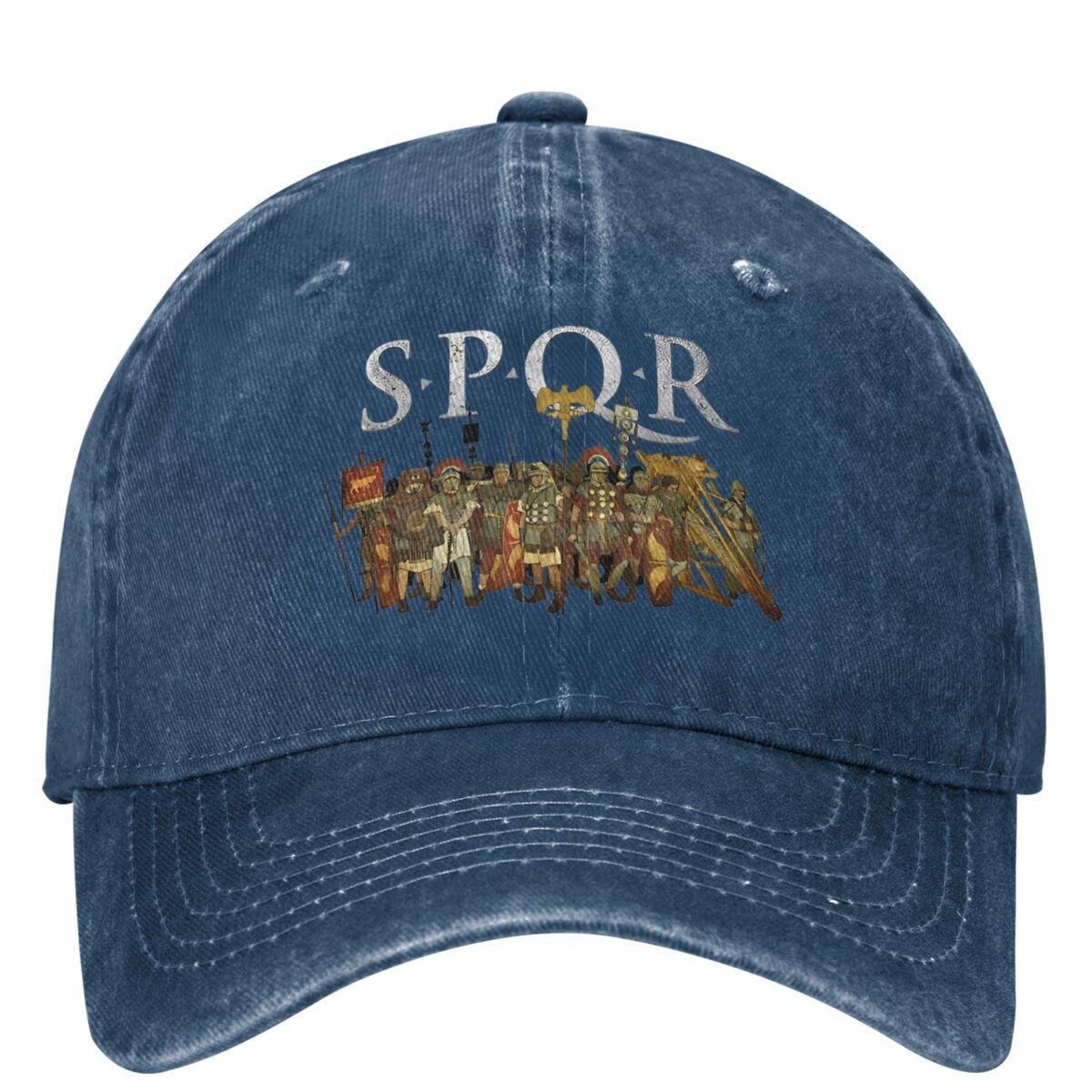 

Custom SPQR Legion IX Hispana Denim Baseball Cap Tennis Skate Trucker Hat Summer Couple Women Fitted Designer Baseball Caps One Size
