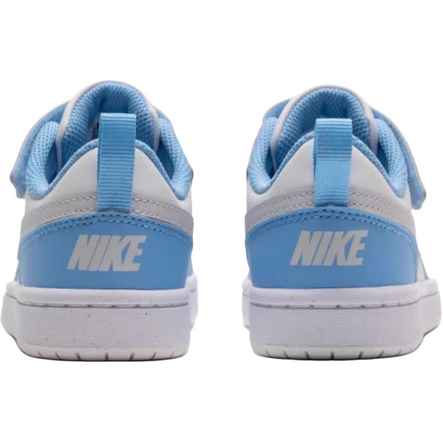 Nike Court Borough Synthetic Leather Low top Kids' Skateboarding Shoes Blue Gray Children Aged 3 7 Years Old DV5457-128