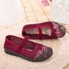 Cloth Shoes Chinese Style Embroidered Cloth Shoes Women Soft Bottom Mesh Breathable Ladies Casual Shoes Sandals Zapatos De Mujer