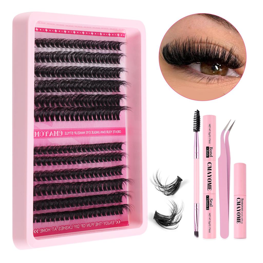 Dense D-Song Single Cluster False Eyelashes Daily Activities Diy Segmented Simulation Curled Eyelashes