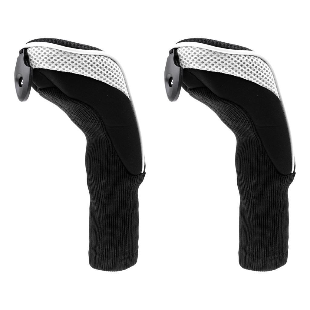 2 Pieces Long Neck Golf Hybrid Club Interchangeable Number Tags for Men Women Playing Outdoors