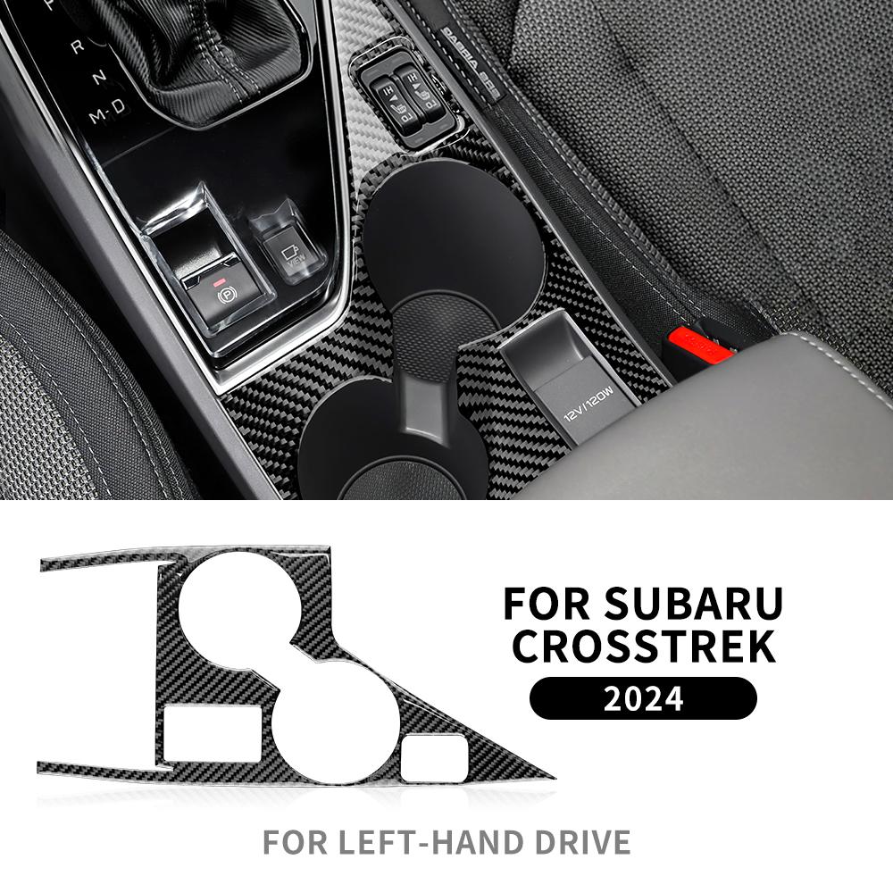 Real Soft Carbon Fiber Sticker For Subaru Crosstrek 2025 For Impreza 2025 Central Control Cup Panel Cover RHD LHD Interior Trim