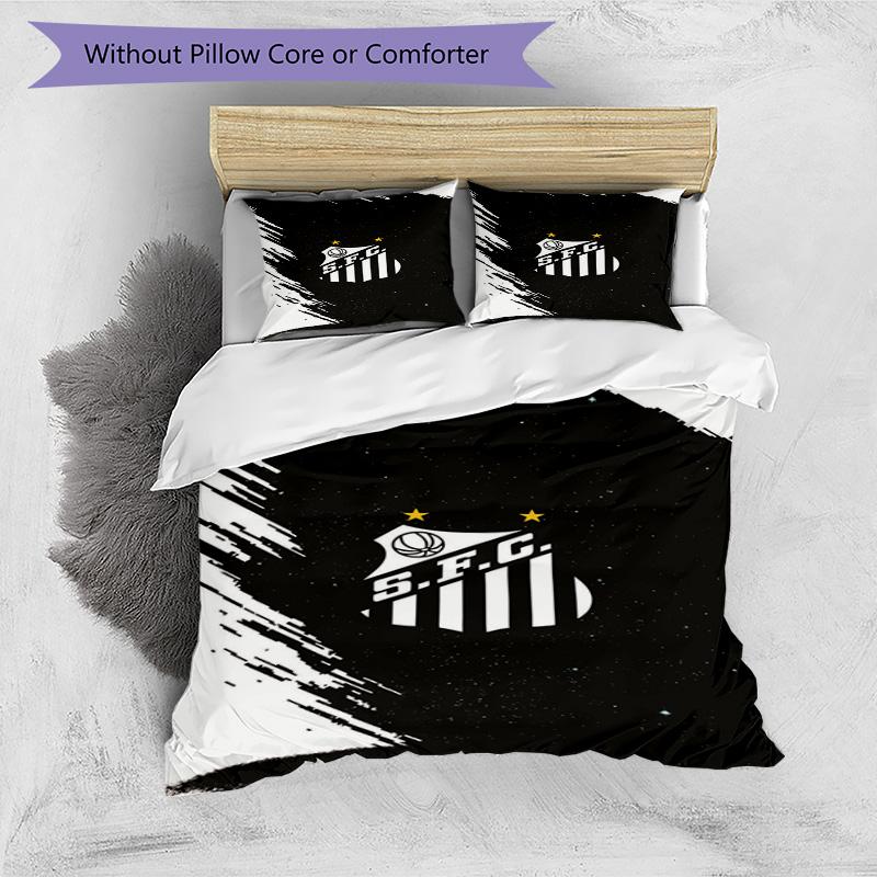 Powerful Football Crest Design Printed Pattern Duvet Cover Set – includes 1 duvet cover and 2 matching pillowcases Bedroom decor Christmas gifts