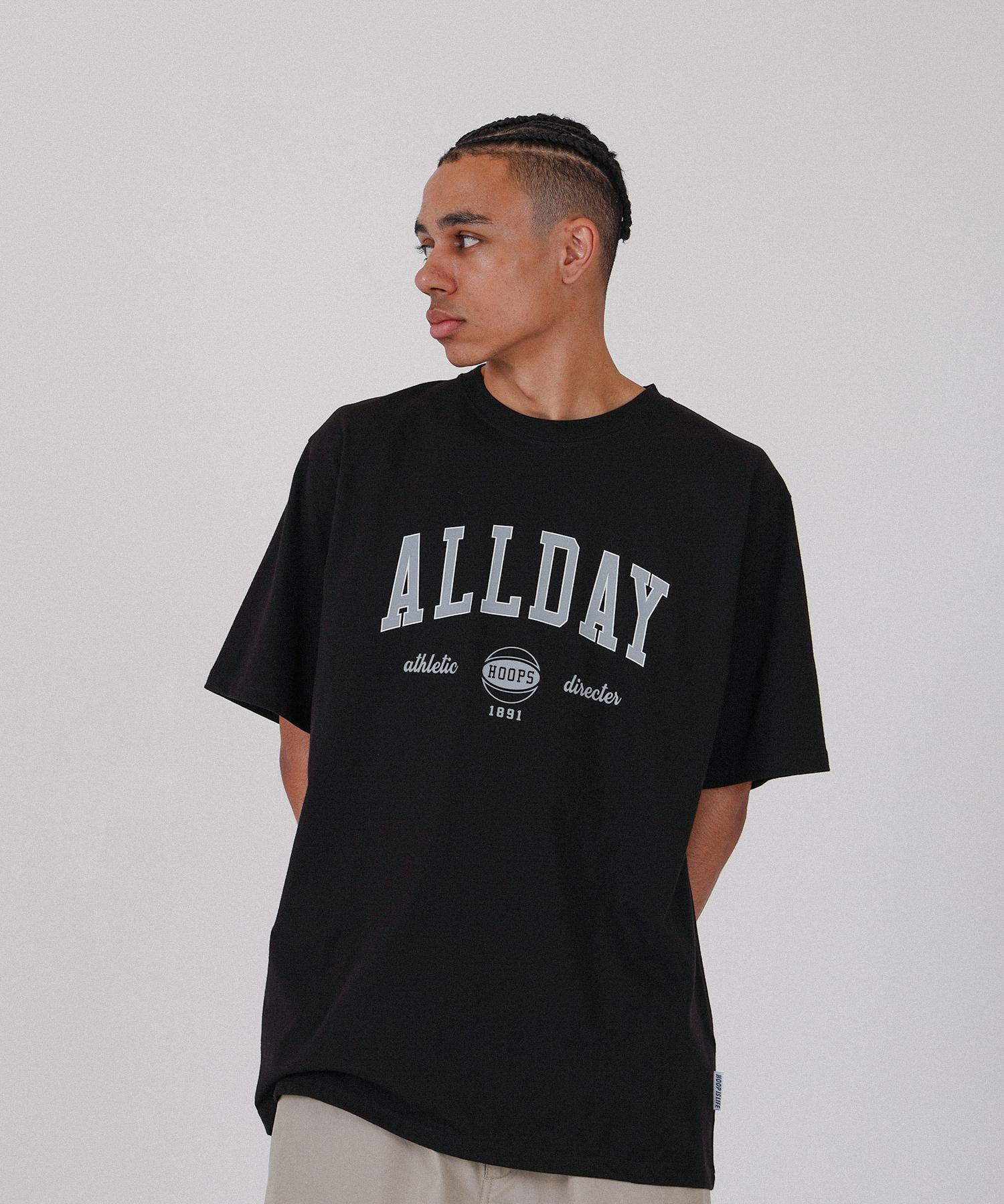 All Day Hux All Day Arch Logo Short Sleeve T-Shirt Black 0