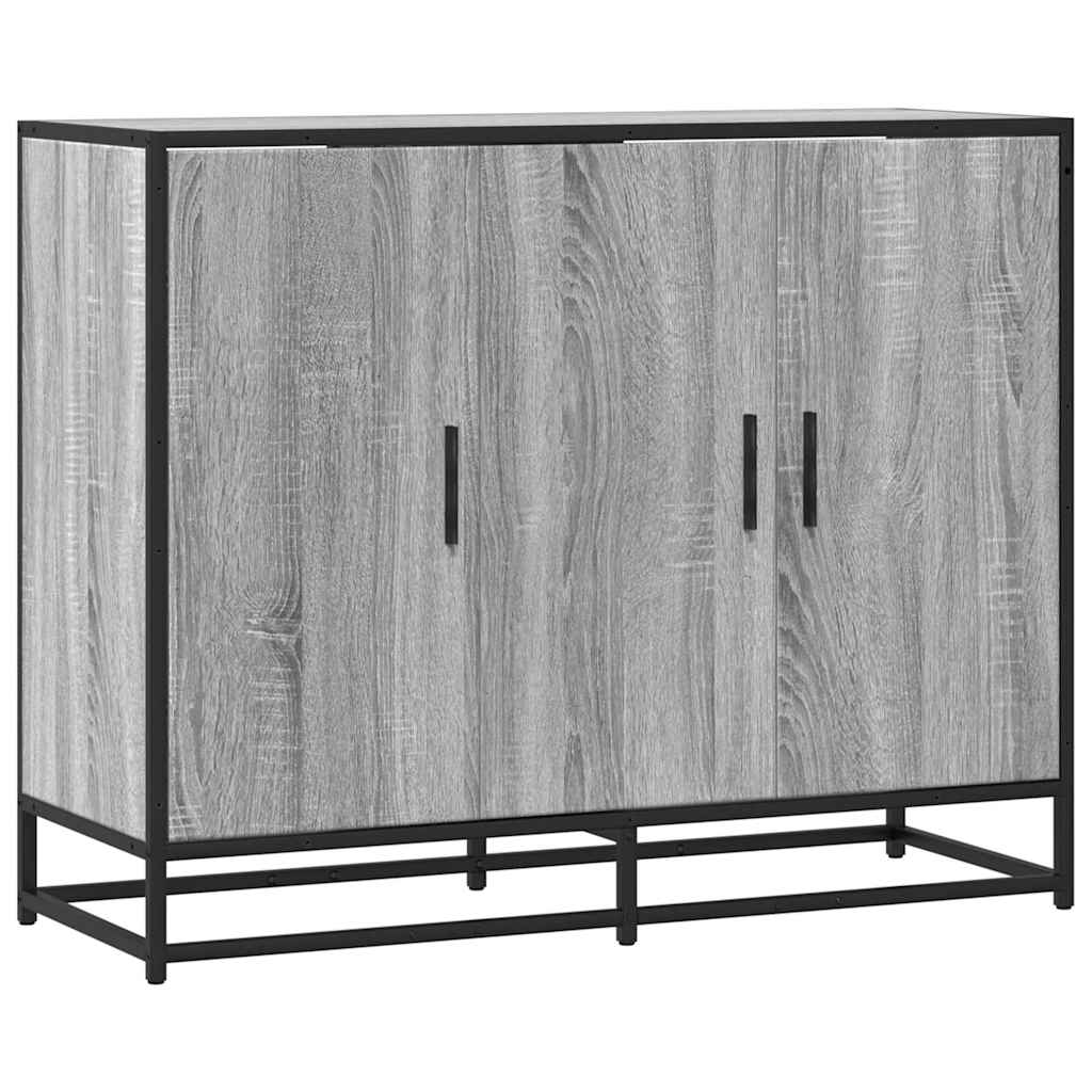 Vidaxl Komoda, Szary Dąb Sonoma, 94X35X76 Cm, Materiał Drewnopochodny