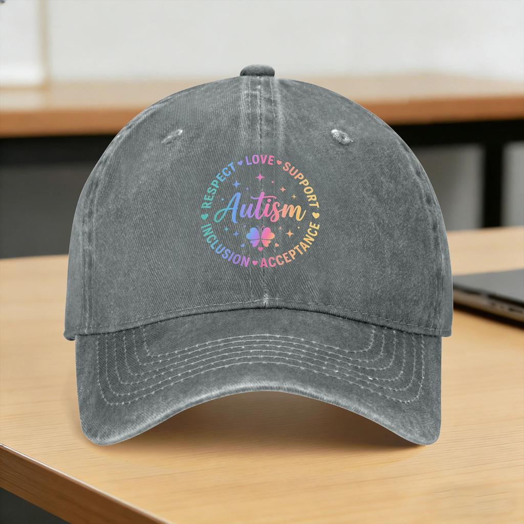 Baseball Cap Respect Love Support Autism Awareness Summer Y2K Funny Trucker Hat Men Women Custom Hiking Fishing Baseball Caps