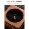 Retro and Antique Wooden Incense Burner with Lid, Round Incense Burner for Buddhist Altars, Incense Holder, Incense Holder for Spiral Incense Sticks a