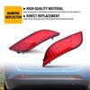 2 Red Rear Reflector Bumper Marker Light Left Right For 2017- Jeep Compass A