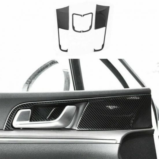 Для Kia K5 2021-2023 Стальная внутренняя накладка на рамку ручки двери с отделкой под карбон