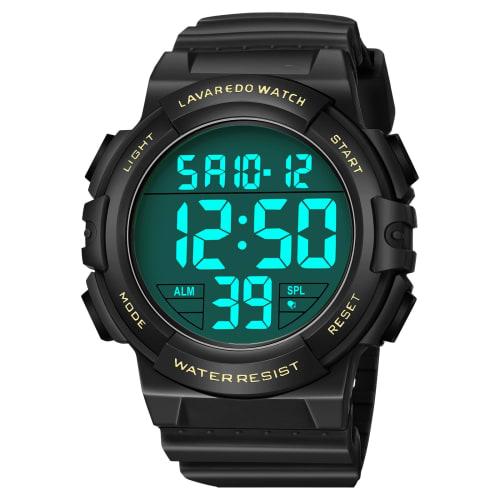 ShunkanSai Men's Digital Watch, 50m Water Resistant, Multi-Function, Waterproof, Sports Watch, Stylish, Outdoor, Date, Day of the Week, Alarm, LED Dis