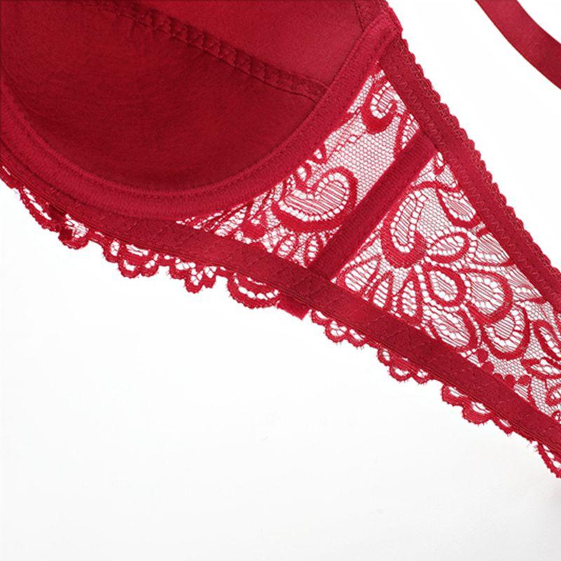 Dámská podprsenka proti povislým prsům Push Up Redukce bočních prsou Prodyšná Sexy podprsenka Mašle Plný košíček s kosticemi Podprsenka