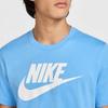 Nike Logo Print Crew Neck Short Sleeve T-Shirt Men Tops Blue AR5005-412