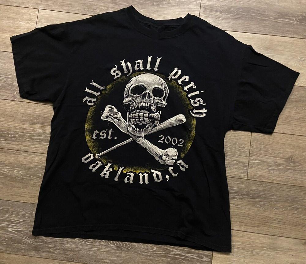 Vintage Early 2000s Tour  All Shall Perish Shirt Black Unisex T-Shirt XXXXL