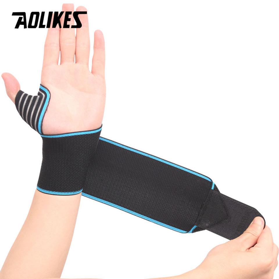 AOLIKES 1PCS Adjustable Opening Design Weight Lifting Wristband Wrist Support Brace Straps Wraps 1