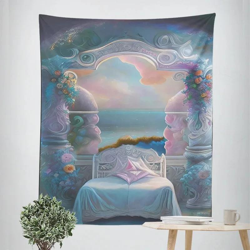 

Красивый тканевый декоративный гобелен для украшения стен дома, офиса, гостиной, гобелен 100x75cm