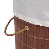 VidaXL Round Laundry Basket Bamboo Brown