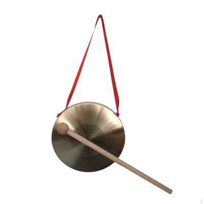 Brass Gong Chinese Traditional Percussion Instrument for Kids Hand Party