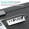 7 Ports Aluminum Alloy USB 3.0 HUB 5Gbps High Speed USB Docking Station USB HUB USB Splitter For Computer Laptop Macbook Pro