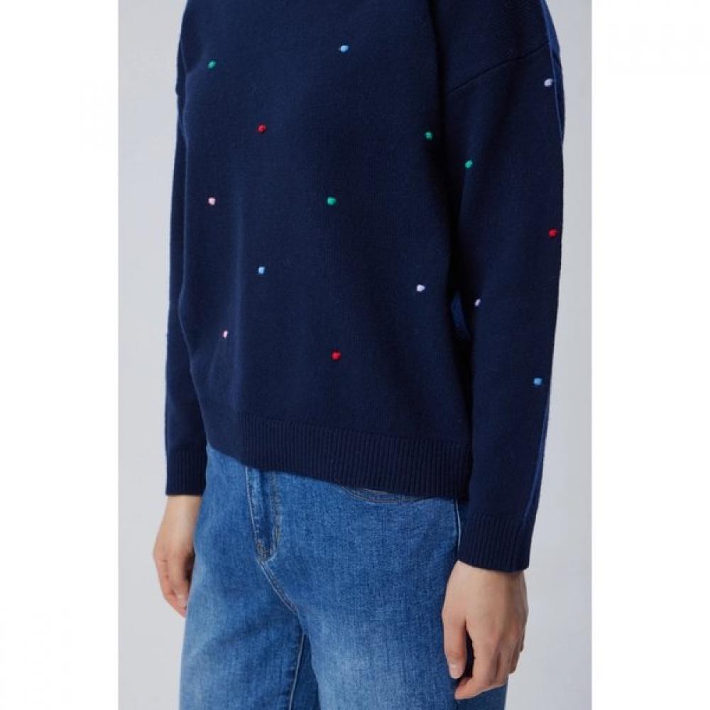Benetton Intarsia Dot Pattern Knit Bakp07611
