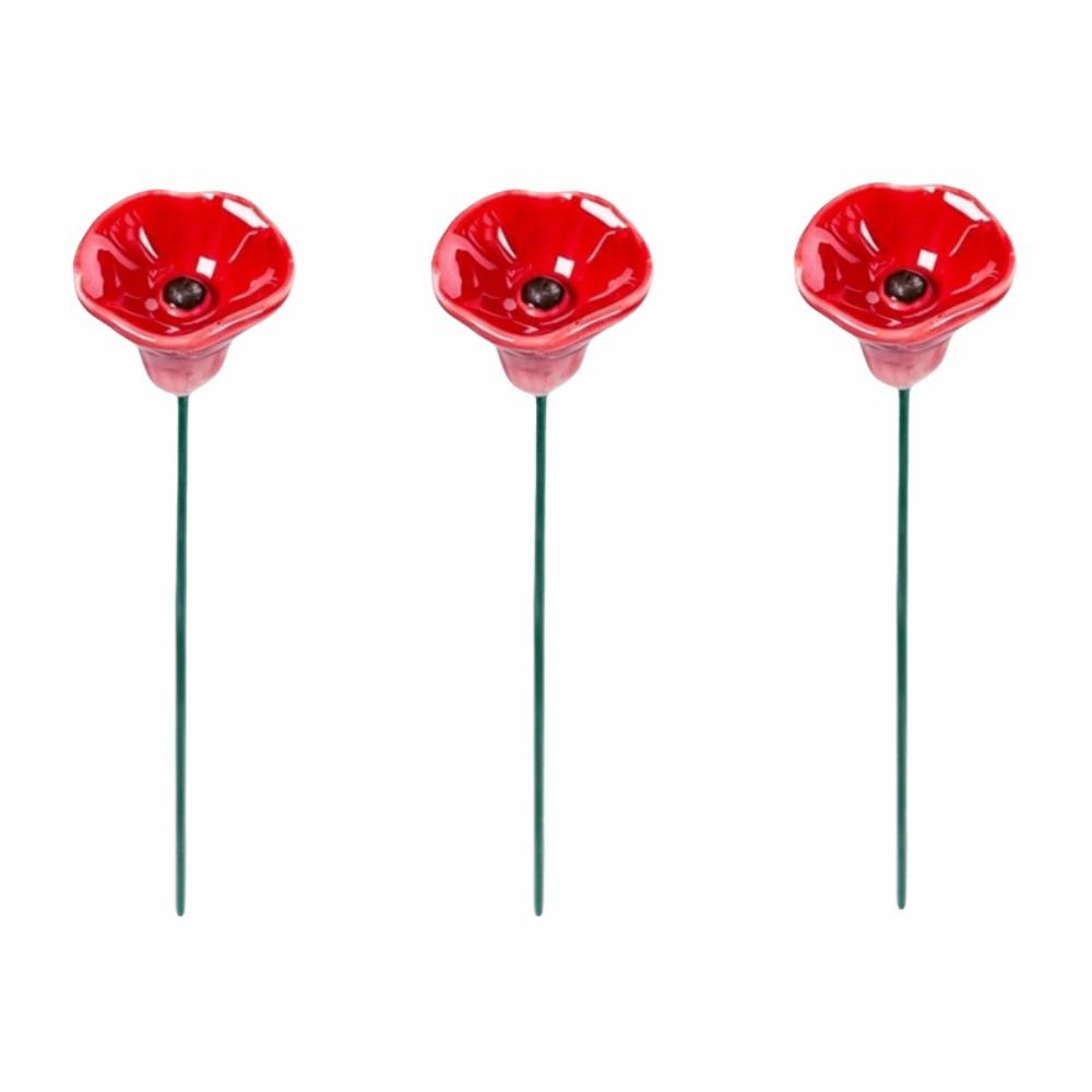 3pcs Ceramic Bee Butterfly Water Dispenser Multi-function Artificial Flower Garden