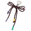Stylish Candy Color Braided Bowknot Keyring Nylon Weaving Rope Keychain Phone Accessories for Student and Trendsetters