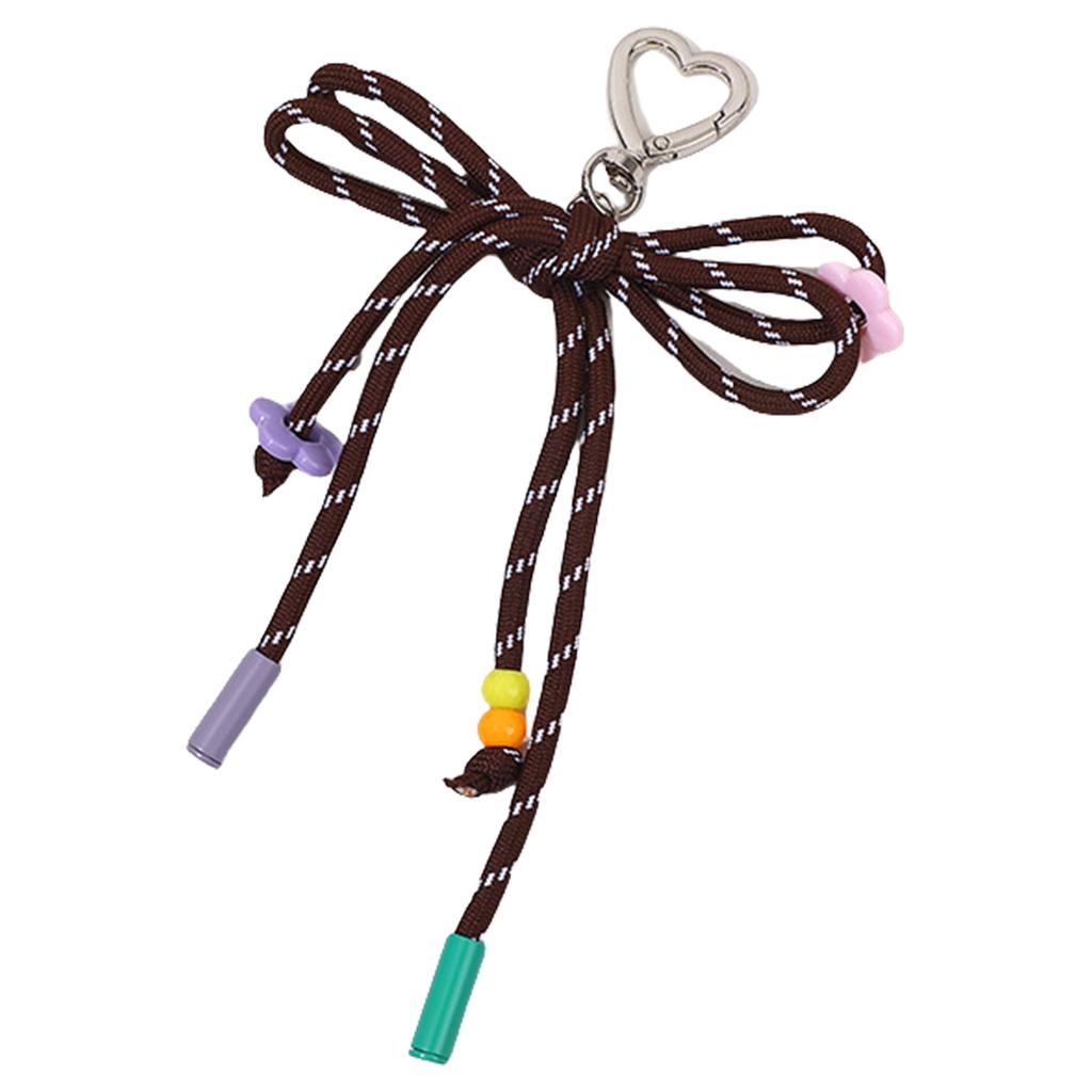 Stylish Candy Color Braided Bowknot Keyring Nylon Weaving Rope Keychain Phone Accessories for Student and Trendsetters