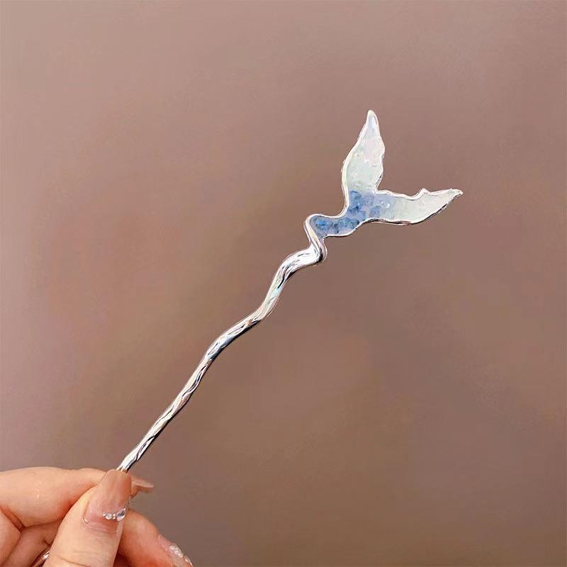 

1 шт. Классическое китайское украшение для волос Бабочка Цветок Ручная работа Игла для волос Подходит для повседневной носки и праздников Элегантная женская заколка для волос