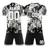 Customizable Two Piece Sports Jersey Set with Short Sleeve Top and Shorts for Team DIY Personalization Soccer Basketball Uniform