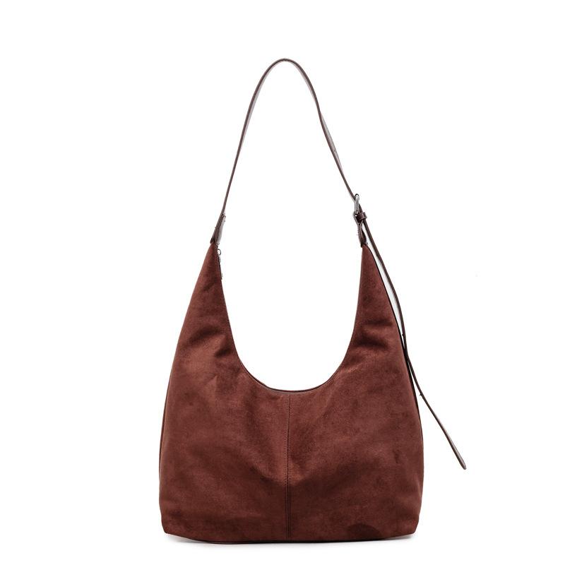 Simple Retro Bag Women's Large Capacity 2025 New Shoulder Bag College Student Class Bag Commuter Tote Bag