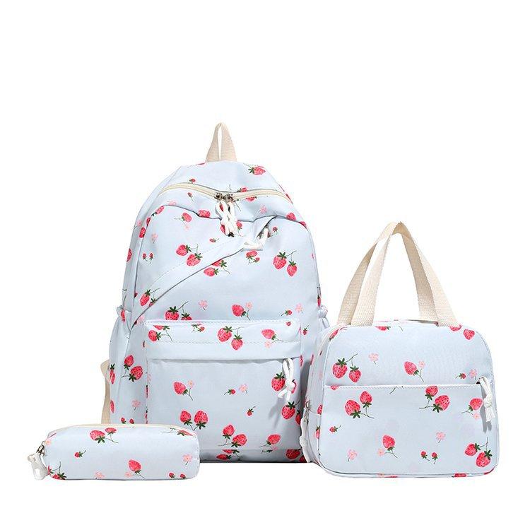Mochila escolar japonesa ins Fengsen pequeña fresca floral estilo universitario niña mochila escolar estudiante universitario mochila de viaje femenina