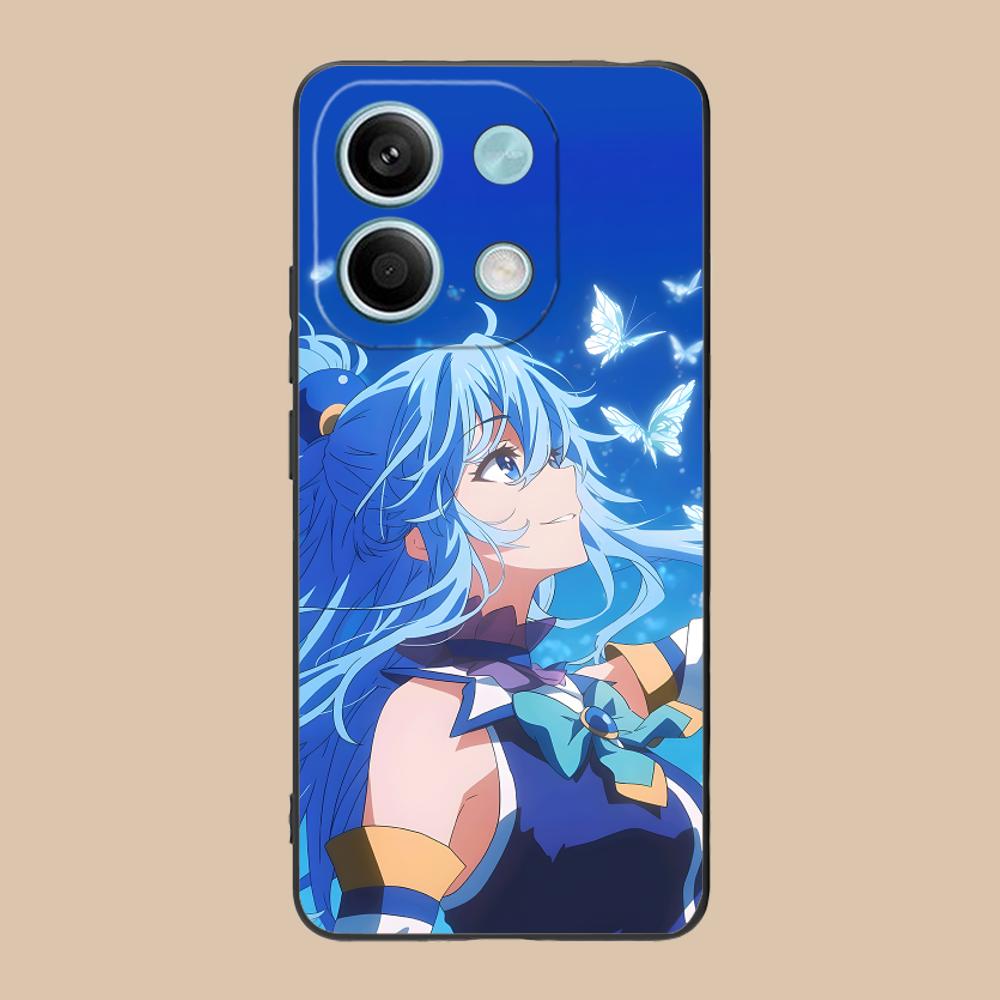 

Konosuba Aqua Matte TPU Mobile Phone Case for Xiaomi 15 14 13 12 Mi 11 T Ultra Lite Pro S X 5G Colorful Printing Cover Xiaomi 11T Pro