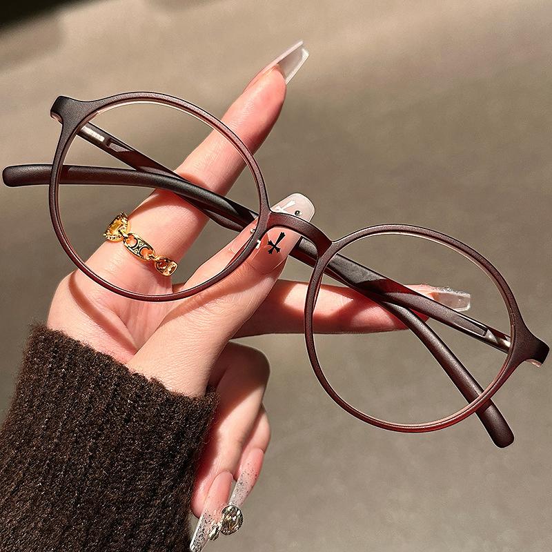 KAMMPT Vintage Round Glasses Women Fashion Candy Color Optical Frames 2025 New Trendy Korean Style Blue Light Blocking Eyewear