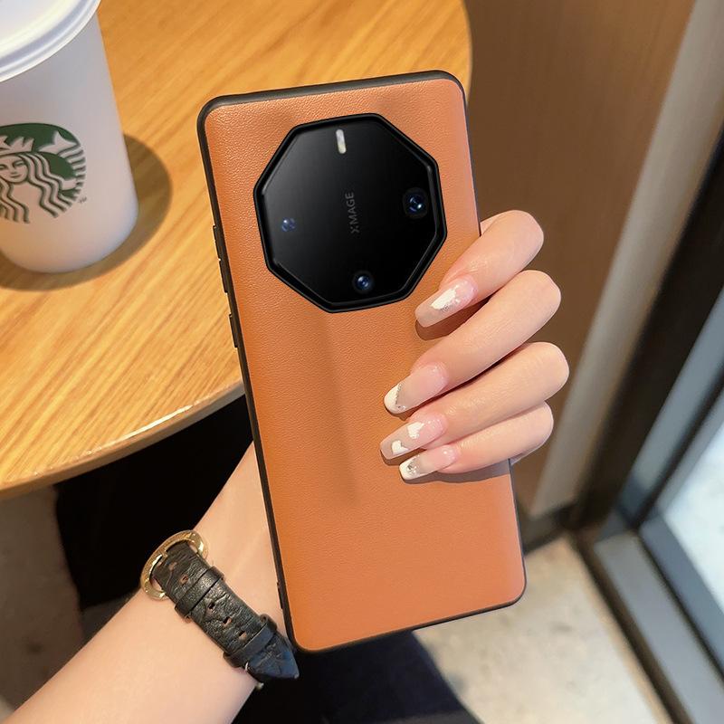 Applicable to Huawei mate70rs extraordinary master mobile phone case new Mate70rs brown leather 60rs messenger type