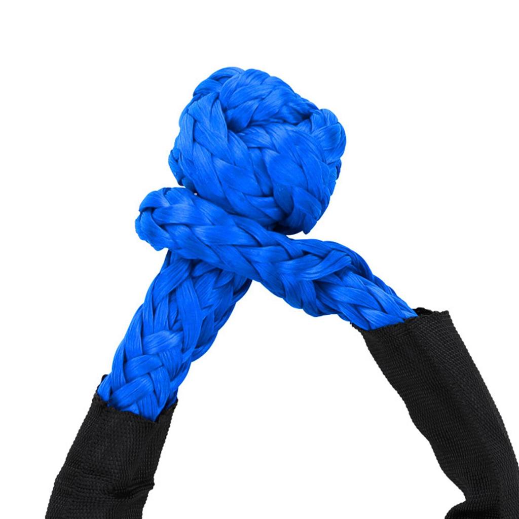 Boating ATV Synthetic Fiber Soft Shackle Universal Accessory for Camping, ATV Versatile Length 56cm with Protective Sleeve